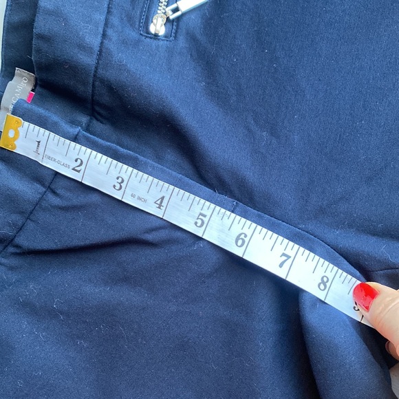 VINCE CAMUTO Ankle Pants Casual Mid Rise Navy Blue Slim Size 4 Cotton Blend EC - Picture 7 of 12